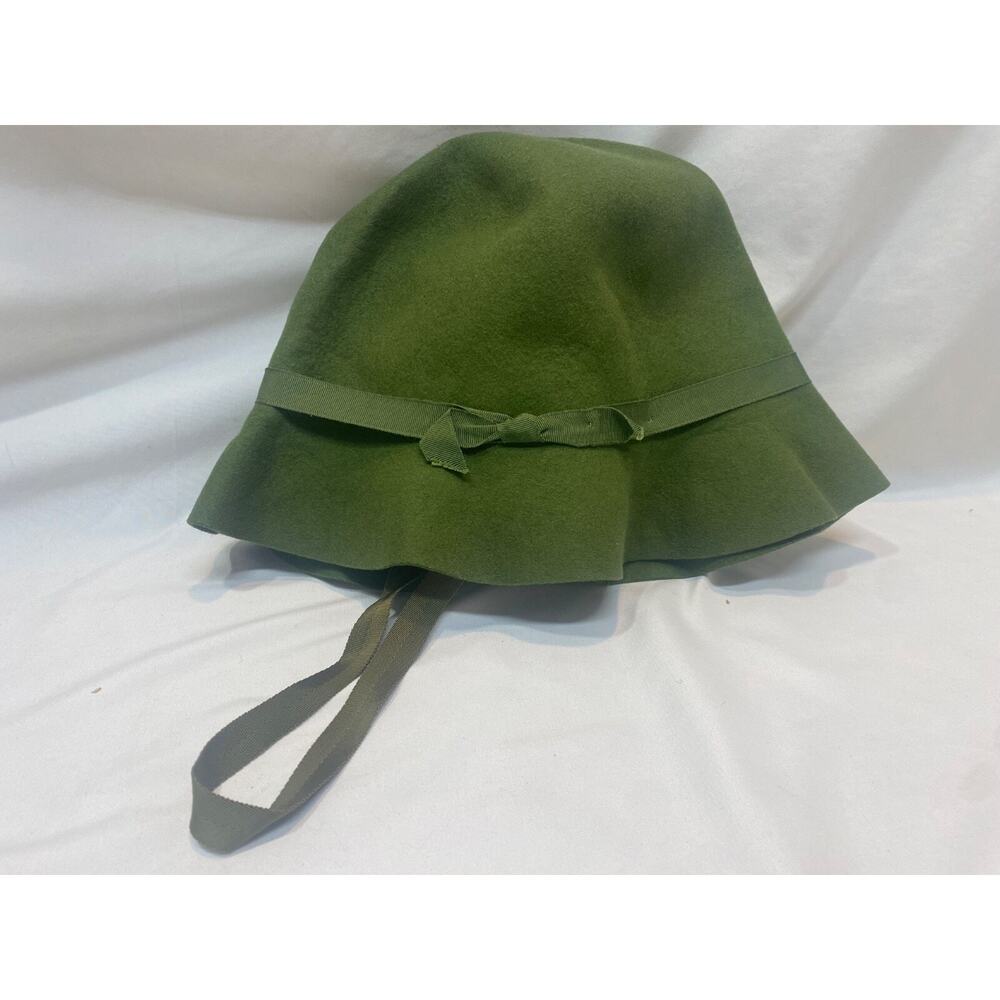 C1960 VINTAGE COLUMBIA SPORTSWEAR Bucket WOMEN'S Felt WOOL HAT 7 3/8 - Picture 7 of 8